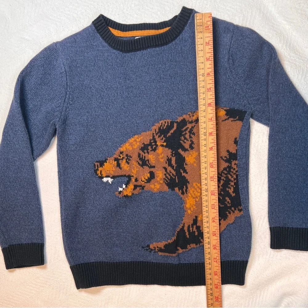 Old Navy Kids Bear Pullover Sweater Grizzly Graphic 100% Cotton Size M/8